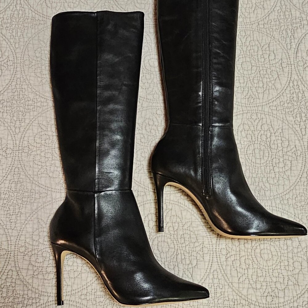 Schutz Mikki Up Knee High Black Boot - US 7B